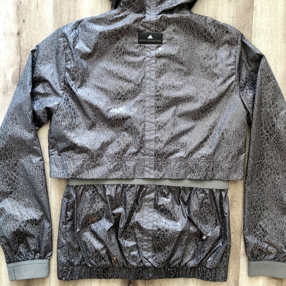 Stella McCartney X Adidas, Grey, Leopard Print, Windbreaker, Jacket, Size S - Picture 7 of 16